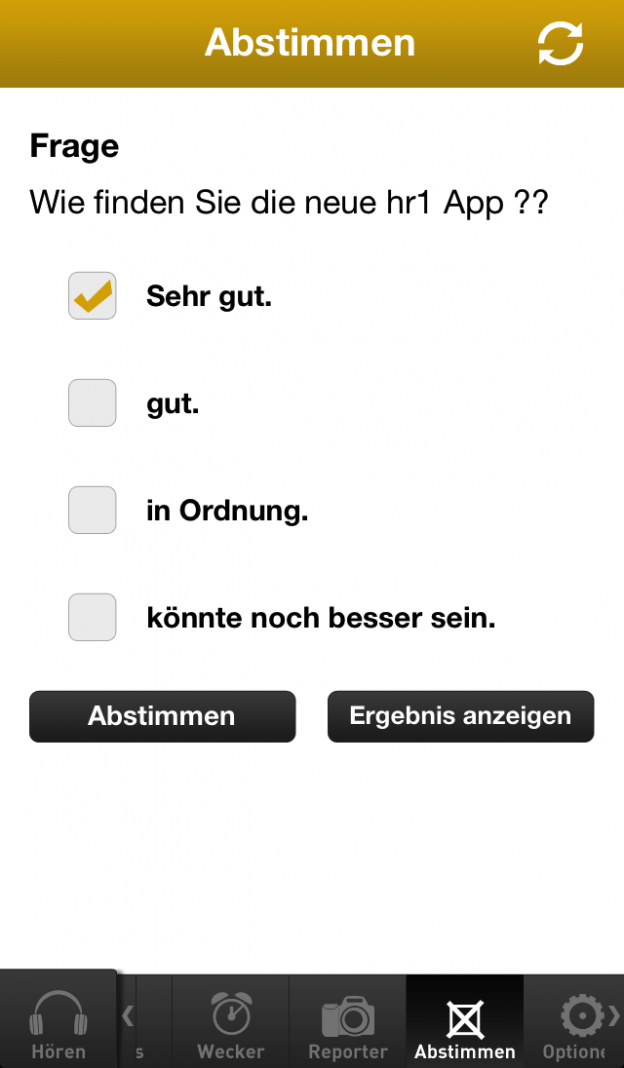 Mit dem iPhone hessisches Radio hören die HR1App im